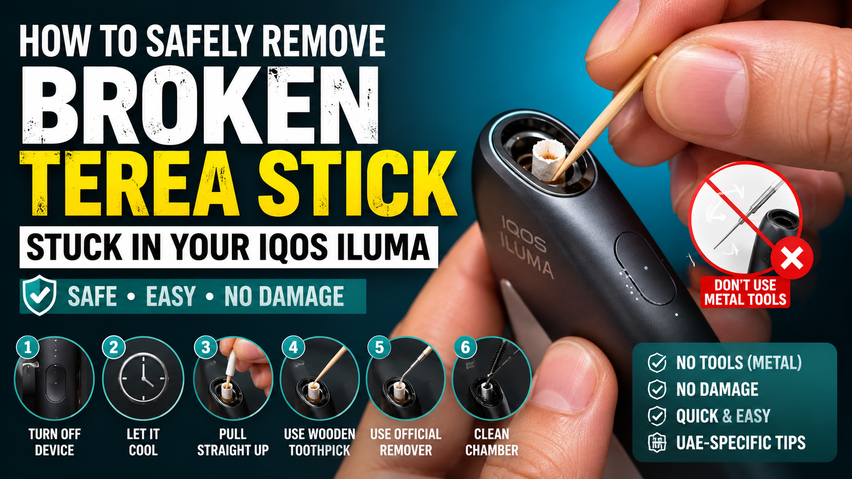 How to Safely Remove a Broken TEREA Stick Stuck in Your IQOS ILUMA